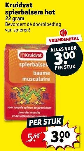 Kruidvat Kruidvat spierbalsem hot aanbieding