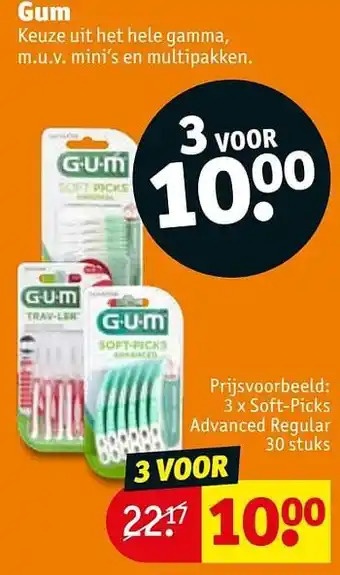 Kruidvat Soft-picks advanced regular aanbieding