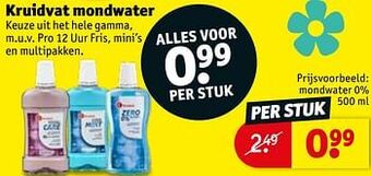 Kruidvat Mondwater 0% aanbieding