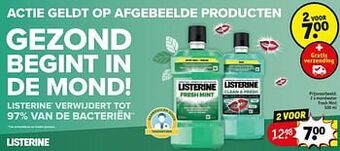 Kruidvat Mondwater fresh mint aanbieding