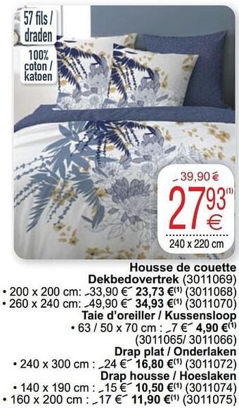 Housse de couette dekbedovertrek