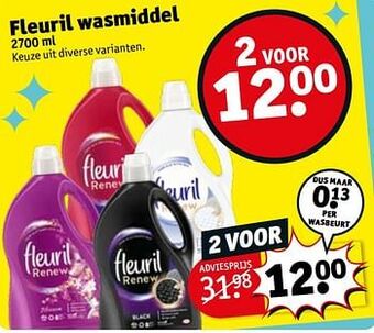 Kruidvat Fleuril wasmiddel aanbieding