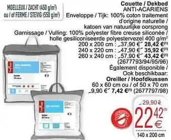 Cora Couette - dekbed anti-acariens aanbieding