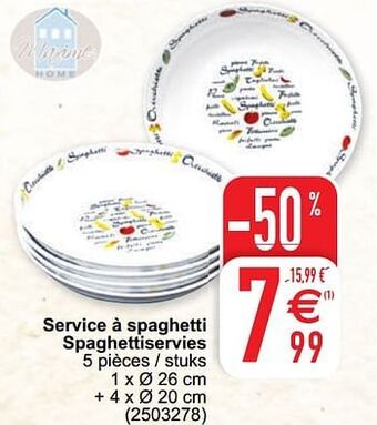 Service à spaghetti spaghettiservies