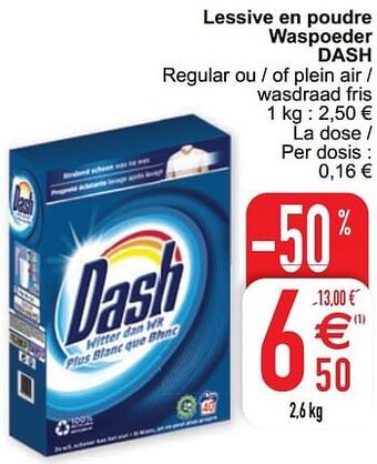Cora Lessive en poudre waspoeder dash aanbieding