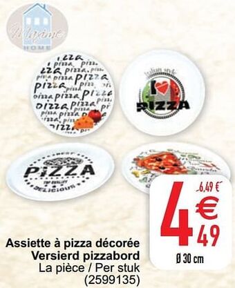 Cora Assiette à pizza décorée versierd pizzabord aanbieding