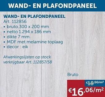 Wand- en plafondpaneel