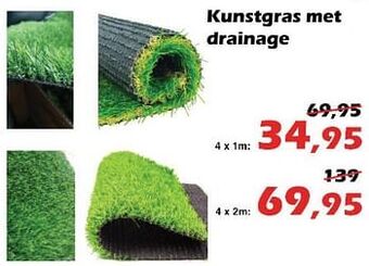 iTEK Kunstgras met drainage aanbieding