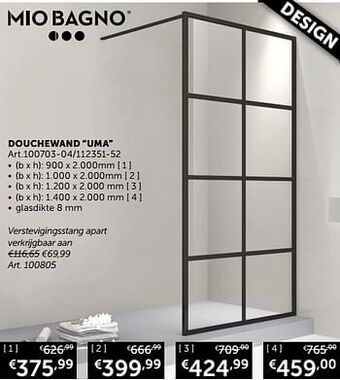 Zelfbouwmarkt Douche draaideur urian chroom aanbieding