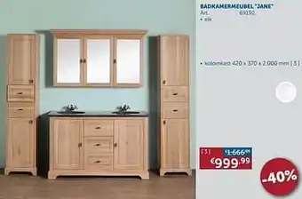 Zelfbouwmarkt Badkamermeubel jane kolomkast aanbieding
