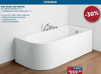 Zelfbouwmarkt Bad hilde met mantel aanbieding