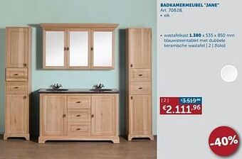 Zelfbouwmarkt Badkamermeubel jane aanbieding