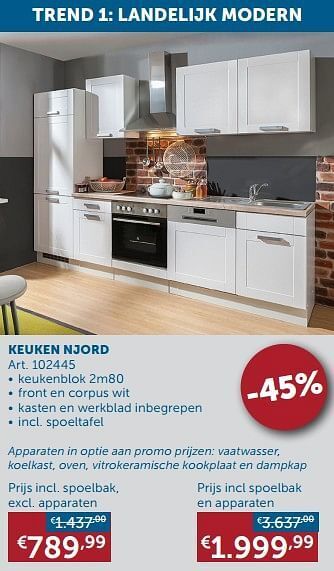 Zelfbouwmarkt Keuken njord aanbieding