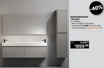 Zelfbouwmarkt Badkamermeubel willian 1.000 mm aanbieding