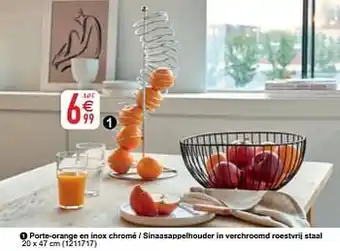 Cora Porte-orange en inox chromé - sinaasappelhouder in verchroomd roestvrij staal aanbieding