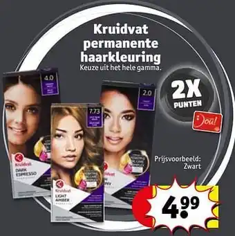 Kruidvat Kruidvat permanente haarkleuring zwart aanbieding