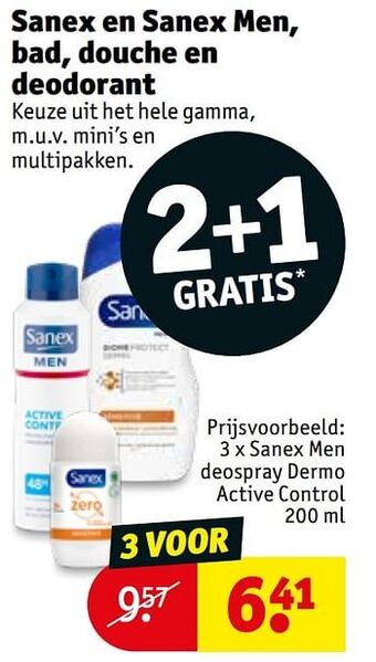 Kruidvat Sanex men deospray dermo active control aanbieding
