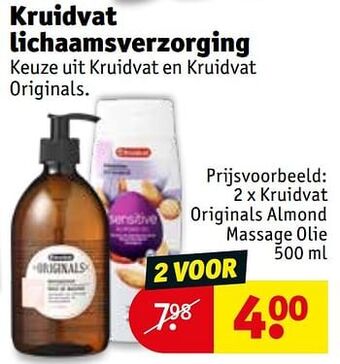 Kruidvat originals almond massage olie