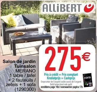 Cora Salon de jardin - tuinsalon merano aanbieding