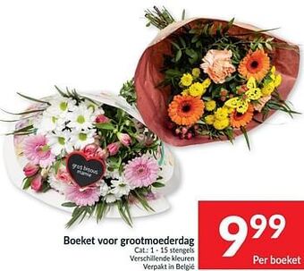 Intermarché Boeket voor grootmoederdag aanbieding