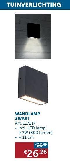 Wandlamp zwart