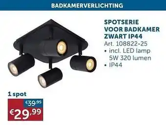 Spotserie voor badkamer zwart
