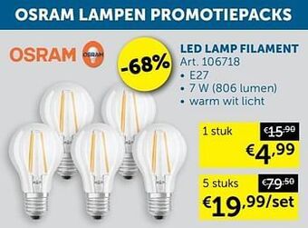 Zelfbouwmarkt Led lamp filament aanbieding