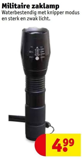 Kruidvat Militaire zaklamp aanbieding