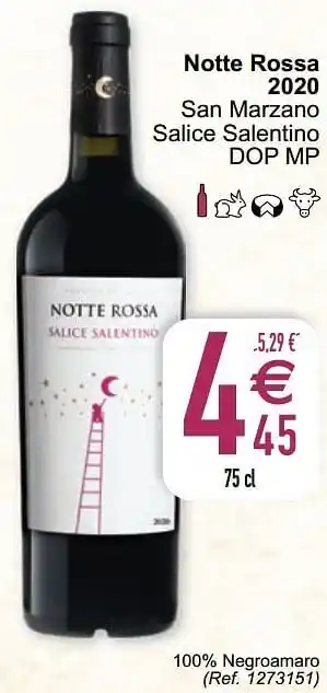 Cora Notte rossa 2020 san marzano salice salentino dop mp aanbieding