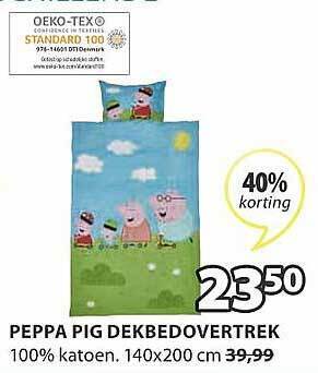 Jysk Peppa Pig Dekbedovertrek aanbieding