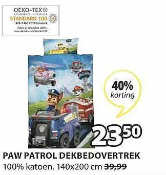 Jysk Paw Patrol Dekbedovertrek aanbieding