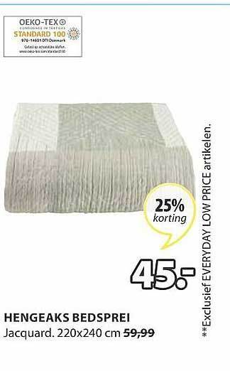 Jysk Hengeaks Bedsprei aanbieding