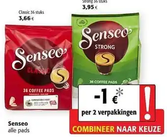 Colruyt Senseo alle pads strong aanbieding