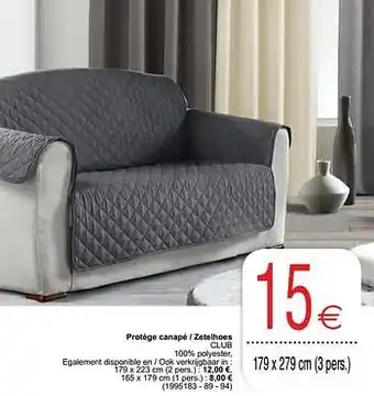 Cora Protège canapé - zetelhoes club aanbieding