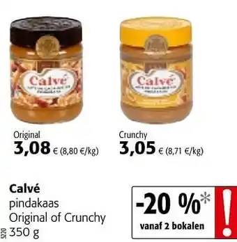 Colruyt Calvé pindakaas crunchy 350 g aanbieding