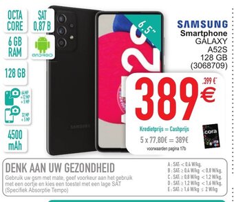 Cora Samsung Smartphone Galaxy A52S aanbieding