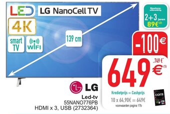 Cora LG Led-TV 55NANO776PB aanbieding