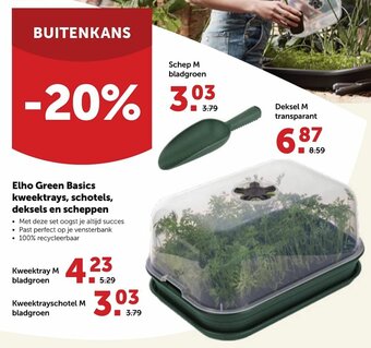 AVEVE Elho Green Basics kweektrays, schotels, deksels en scheppen aanbieding