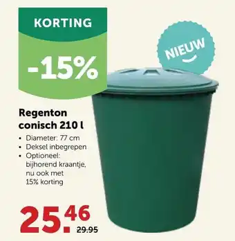Regenton conisch 210 L