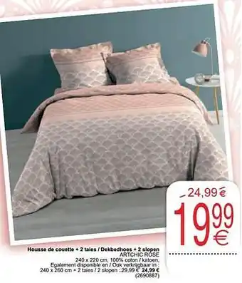 Cora Housse de couette + 2 taies - dekbedhoes + 2 slopen artchic rose aanbieding