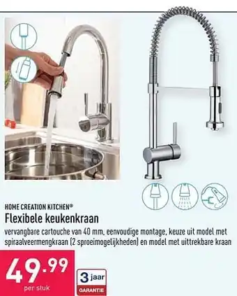 Flexibele keukenkraan