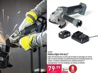 Ferrex haakse slijper met accu