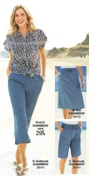 Damart Chambray zuiver katoen aanbieding