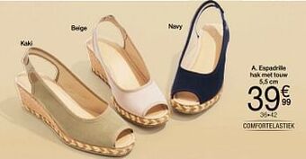 Damart Espadrille hak met touw aanbieding