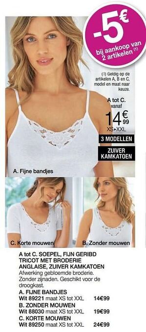 Damart Fijne bandjes aanbieding