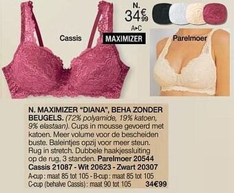 Maximizer diana, beha zonder beugels