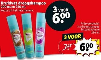 Kruidvat Droogshampoo instant volume aanbieding