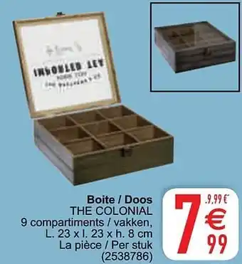 Cora Boite - doos the colonial aanbieding