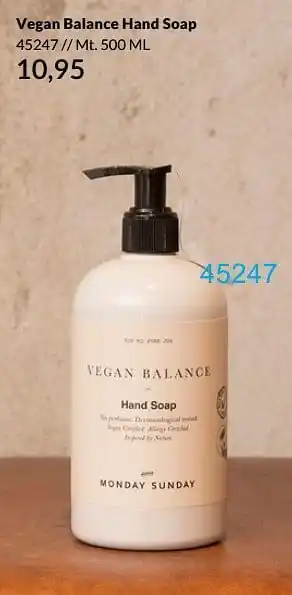 Vegan balance hand soap
