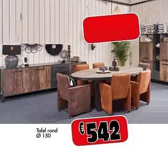 Budget Meubelen Tafel rond aanbieding